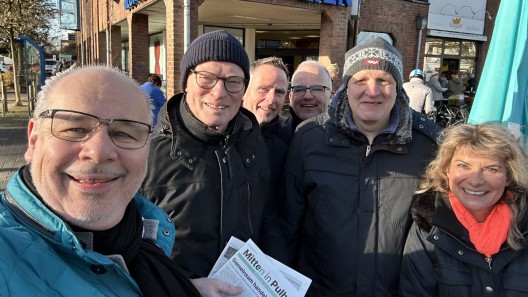 Dr. Georg Kippels MdB, Manfred Nellesen, Ratsmitglied Mark Kuijpers, Dr. Marc Saturra, Ratsmitglied Dirk Lüpschen, Ratsmitglied Anita Schüler (v.l.)