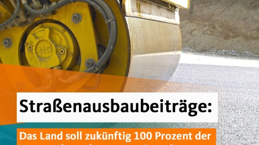 Nicht nur reden, sondern anpacken: CDU und FDP beantragen hundertprozentige Entlastung bei Straßenausbaubeiträgen