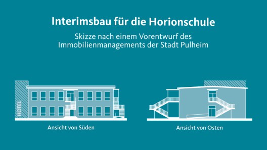 Pläne für den Interimsbau der Horionschule